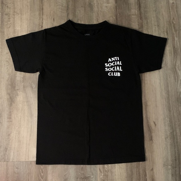 Anti Social Social Club Black Tee with White Logo